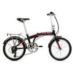 Bicicleta Plegable Olmo Pleggo P20 Rodado 20 Negra y Roja