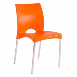 Silla de Plástico Garden Life Boston Apilable Naranja