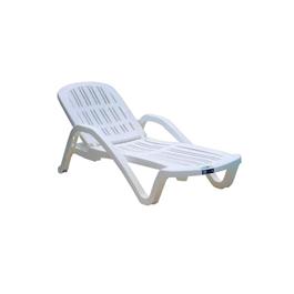 Reposera Plástica Voss 2000 Miami Blanca