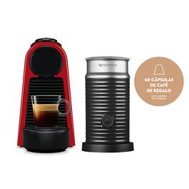 Cafetera Nespresso Essenza Mini D30 0.6 Litros Roja + Aeroccino